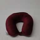 Adult Cozy Soft Microfiber Neck Pillow for Travel  Compact, Machine Washable - Perfect for Airplane, Car, or Home Use - Filled and Finished in The USA  Burgundy