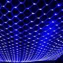LED Net Mesh String Fairy Lights 204 LEDs, 6.56 Ft x 9.84 Ft,8 Modes, Blue Outdoor Transparency String Lights Waterproof Christmas Decorative Lights for Christmas Tree, Holiday, Party