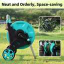 Garden Hose Reel for Outside,Hold Up to 100 ft of 5/8 Hose,Portable Hose Reel Cart with Adjustable Armrests and 2 Wheels,Durable Water Hose Holder for Garden, Yard, Lawn