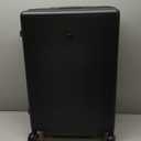 LEVEL8 Large Suitcase with Wheels, Checked Luggage, Lightweight Luminous Textured Tsa Approved Medium Hardside Large Luggages, 24 Inch, Black