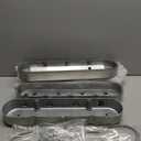 Two-Piece Polished Finish Finned Aluminum Valve Covers Replacement for GM V8 GEN. III/IV LS BASED