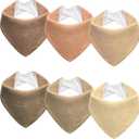 Muslin Baby Bibs 6-Pack Baby Drool Bandana Bibs for Baby Girls Boys Infant Newborn Toddler Drooling and Teething