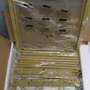 3 Tier Bar Cart Gold, Stylish Rolling Bar Cart, Gold Wine Cart with Wheels, Small Beverage cart, Metal Bar Carts Home, Liquor Cart with Glass Holders & Wine Rack for Kitchen Living Room GBC507G