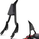 Benlari Sissy Bar Backrest, 28" Integrated Passenger Backrest, Quick Release Detachable Sissy Bar Fit for Harley Davidson Touring Street Glide Road Glide Road King Electra Glide 2009-2024, Black