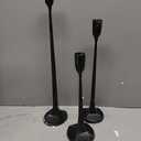 Iron Taper Black Candle Holder Set of 3, Heavy Duty Tall Taper Candle Stand, Table Centerpiece Candlestick Holder Set for Home Decoration, Wedding, Dining Table