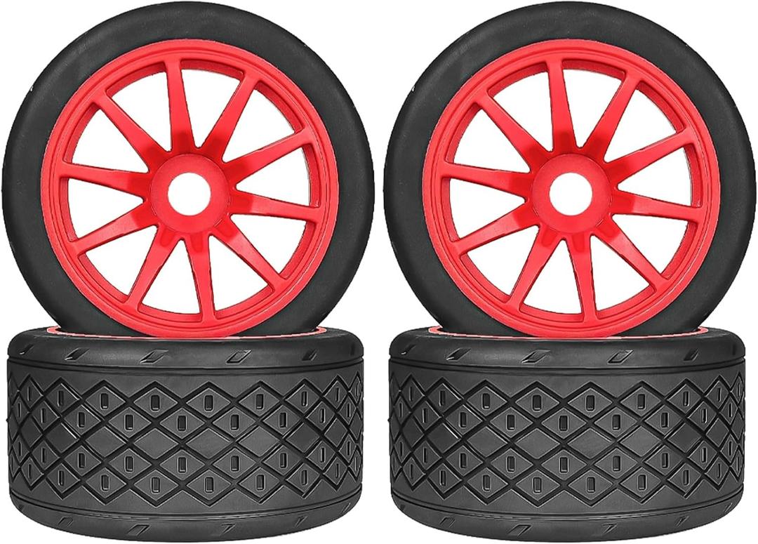 1/7 1/8 On Road Tire Set On Road Tire Tyre 17mm Wheel Rims for Arrma 1/7 Infraction Limitless Felony FS Racing Model GT RC Car Upgrade On Road Tyre 4Pcs One Set