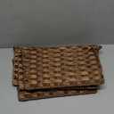 Blissun Christmas Tree Collar, Plastic Rattan Xmas Tree Ring, Farmhouse Christmas Tree Collar, Christmas Tree Skirt for Artificial Christmas Trees Decoration, Brown