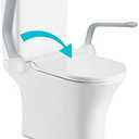 Toilet Safety Rails for Seniors (500 lbs), Handicap Toilet Rails with Foldable Handles, Toilet Assist Rails, Toilet Rails for Seniors, Heavy Duty Toilet Safety Frames Rails with Arms