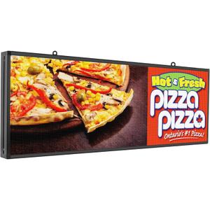 LED Advertising Sign,P5 39x14 Inches Full Color Programmable Digital Board, High Brightness Scrolling Message Display with WiFi & USB Control for Business Promotion