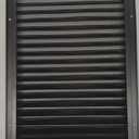 12" X 18" Aluminum Gable Vent,Metal Attic Vents with Screen,Stylish Design Return Air Grill,Enhance Air Circulation,Perfect for Storage Shed/Home Attic/Garage/Sidewall/Ceiling(Black) (Vent Openings: 10" x 16")