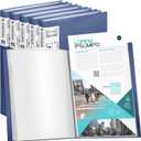 Marspark 6 Pcs Binder with Plastic Sleeves Large 8.5" x 11" Display Presentation Book 40 Pocket 80 Pages Art Portfolio Folder Clear Sheet Protector for Photo Document (Dark Blue)