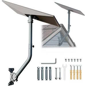 for Starlink Gen 3 Roof Mount, Metal Alloy Starlink Standard V3 Mounting Kit with Starlink Gen 3 Pipe Adapter, Angle Adjustable (Curved Lengthen)