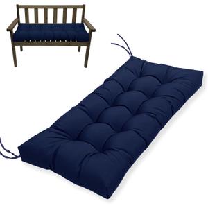 MTMR Water-Repellent Outdoor Bench Cushion-44X19 Inch Tufted Porch Swing Cushions with High Elasticity PP Cotton and Durable Ties, Thick Bench Seat Cushions for Patio Furnitures, Indoor Window Cushion
