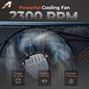 Engine Radiator Cooling Fan Assembly Compatible with Jeep Cherokee 2014-2020 & Chrysler 200 2015-2017, Single Fan Replace# 68197298AB