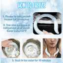 Portable Ice Ring, Neck Cooling Tube, Wearable Cooling Neck Cooler, Reusable Cooling Artifact Suitable for Hot Weather, Indoor and Outdoor Workers, Summer Parades and Celebrations (Transparent)