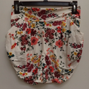 Conceited Women White Floral Soft High Waisted Wide Band Short L/XL X002GUVVXE7 S/M