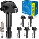 PHILTOP Set of 6 Ignition Coil Pack and Iridium Spark Plugs Fits for Honda 2016-2019 Pilot,2013-2017 Accord,2018-2019 Odyssey,Acura 2016-2018 RDX,2017-2019 Ridgeline,Acura 2015-2019 TLX