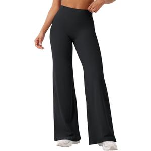 YEOREO Ease Workout Leggings Womens No Front Seam Straight Leggings 29"/ 31.5"/ 33"/ 35" High Waist Buttery Eddiy Yoga Pants (Large, Black)