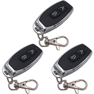 DieseRC 3pcs Remote Control 1527 Learning Code Wireless Remote Control Transmitter Keychain 433Mhz 2 Buttons, for Use with DieseRC Receiver