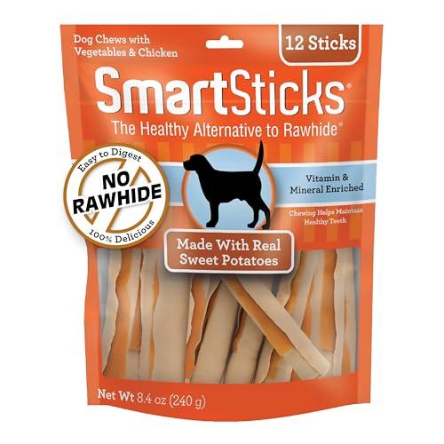 SmartBones SmartSticks, Treat Your Dog to a Rawhide-Free Chew Made With Real Meat and Vegetables, Pack Of 3