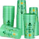 Meanplan 30 Pcs St Patrick's Day Party Plastic Cups Bulk Happy St Patrick's Day Green Shamrock Cups Reusable Lucky Drinking Irish Favors for Adults Beer Beverage Party Supplies Decorations(12 oz)