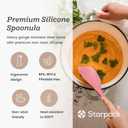 Starpack 'The All Rounder' XL Premium Silicone Spoonula Spatula - Silicone Spatula Spoon Heat Resistant to 600F - Best Silicone Spoonulas - Rubber Spoon Spatula - Kitchen Spoon Spatula for Cooking (Earthy Pink)