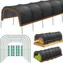 118"x79" Garden Shade Kit, 70% Garden Sun Shade Cloth with Hoops for Plants Heat Protection, Raised Garden Bed Shade Cover Plant Sun Shade for Outdoor Plants Vegetables