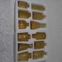 12pcs Glass Bud Vase Set, Small Gold Amber Flower Vases for Centerpieces in Bulk, Mini Vintage Vase for Wedding, Home,Table Decoration