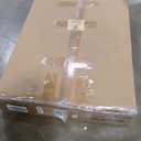 Yongchuang White Makeup Vanity with Drawers and Cabinet, Vanity Desk with Mirror and Lights Dressing Table for Bedroom