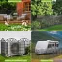 10 Panels No Dig Decorative Garden Fence Panel 28" H X 19.6' L Rustproof Metal Dog Fence Outdoor for Yard, Animal Barrier Fence for Pet, Garden Border, Patio, Flower Beds| Temporary Fencing