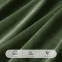 Olive Green Pleated Velvet Blackout Curtains 92 inches Long 2 Panels Set Thermal Insulated Triple Pinch Pleat Velvet Drapes Room Darkening Thick Luxury Modern Minimalism Forest Green Christmas Decor