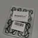 AmazerBath Shower Curtain Hooks Black Shower Curtain Rings, Simple Double Hook Shower Curtain Hooks Rust Proof, Smooth Sturdy Metal Shower Hooks for Shower Curtain Rod, 12 Pcs Shower Rod Hooks