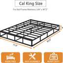 California King Box Spring Bed Base 9 Inch, 3000lbs Heavy Duty Cal King Box Spring Metal Mattress Foundation, Tool-Free Easy Assembly, Noise Free