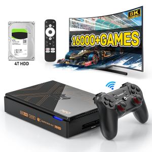Kinhank Super Console X5 PRO Retro Game Console with 16000+Games,Rock Chip RK3588S,Emulator Console with Game&TV System,8K UHD Output,SATA 3.1,BT 5.0,Wireless Controllers