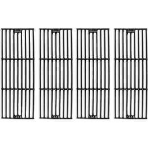 Hisencn Porcelain Cast Iron Cooking Grates Replacement for Chargriller Duo 5050, 3001, 5650, 3008, 3030, 3725, 4000, 2121, King Griller 3008 5252, Gas Grill Models Set of 4 Grill Grids (19 3/4'' x 27'')