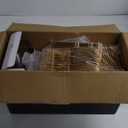 Hioasis 350PCS White and Gold Plastic Plates & Gold Plastic Silverware&Disposable Dinnerware Set - Include 50Dinner Plates, 50Dessert Plates, 50Forks, 50Spoons, 50Knives, 50Cups, 50Napkins for Party.