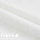 Pallene Faux Fur Plush Spring Throw Pillow Covers 22x22 Set of 2, Soft Fluffy Couch Pillow Covers for Living Room, White