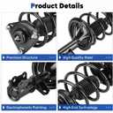 Front Struts Assembly Fit for 2010-2013 Kia Forte Sedan FWD/Forte Koup FWD, 2012-2013 for Forte5 ONLY FWD, Shock Absorber w/Coil Spring Replace for 172721 172720, 2Pcs