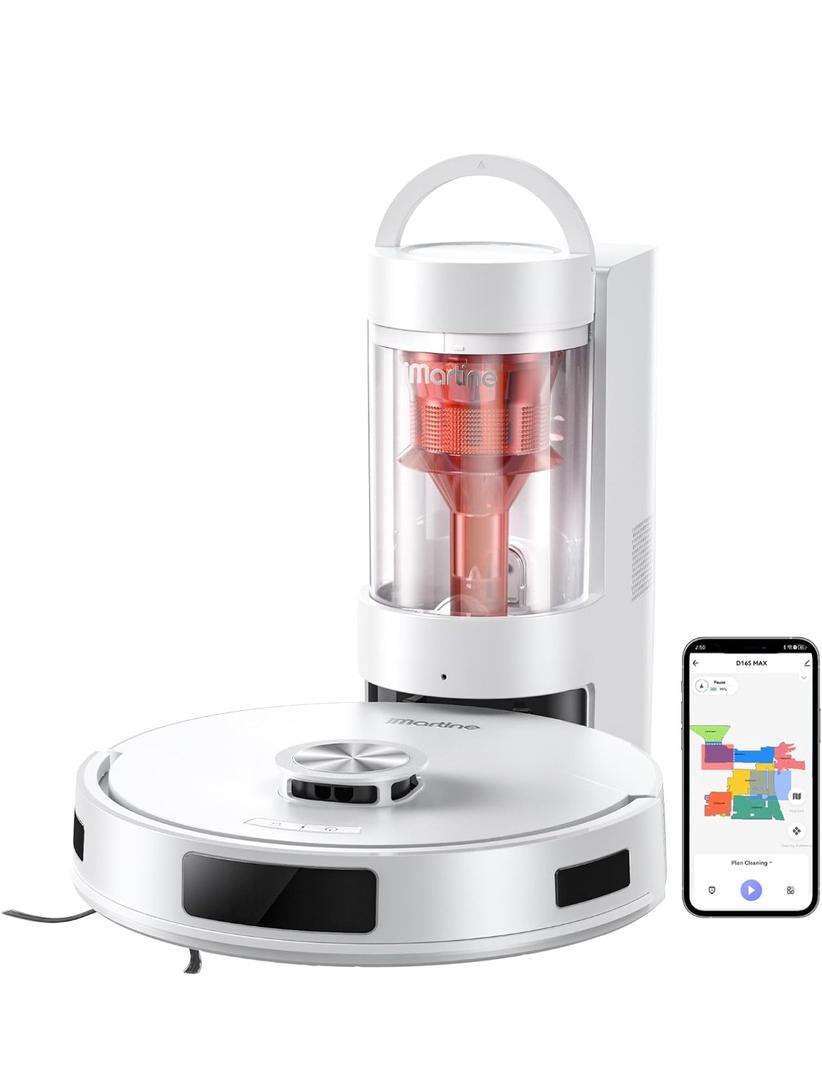 Robot Vacuum and Mop Combo, Robot Vacuum Cleaner with Bagless Self Emptying Station, 18000Pa Suction, LiDAR Navigation, ideal for Pet Hair, Carpet & Hard Floor, Compatible with App/Alexa/Voice Control