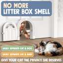 Purrfect Portal Meow Manor XL Interior Cat Door, No-Flap Pet Door for Interior Doors, Easy DIY Installation, Cat Door for Cats up to 30 lbs, White