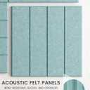 Bumusty Large Cork Board Alternative-48 x 36" Felt Bulletin Board Tiles, with 30 Pushpins, 70 Adhesive Tabs, Bold-Stripe 12-Pack, Cork Boards for Office Push Pin Board Felt Board-Aqua Blue