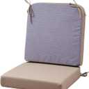 19 x 19 Inch Outdoor Seat Cushions for Patio Furniture with Non Slip and Ties Waterproof & UV Resistant Round Corner Outdoor Chair Cushions Replacement Set of 2, Khaki