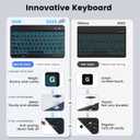 BLUTLOTUS Keyboard case for iPad 5th/6th Generation 2017/2018, 9.7 Inch iPad Air 2 Case, Removable Wireless Backlit Detachable Keyboard, Folio Smart Cover(Black)