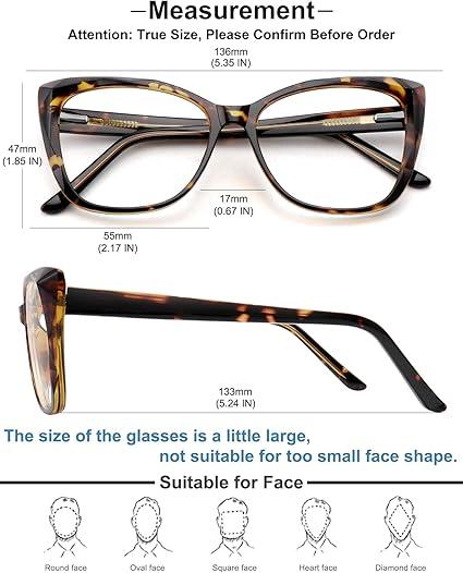 Amomoma Eyewear Blue Light Blocking Glasses for Women Anti Eyestrain Filter Blue Ray Computer Game Glasse & UV/Reduce Glare Lens (Leopard Frame)