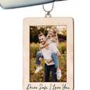 Car Decor Hanging Photo Frame, Valentine Gift for Him, Drive Safe Wooden Car Picture Holder, Rear View Mirror Accessories for Cars Decorations, Drive Safe I Love You