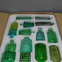 Yaomiao 60 Pcs Vases Bulk Colored Flower Glass Vases Bud Vintage Colored Glass Bottles Colorful Rustic Embossed for Valentine's Day Home Wedding Table Decorations Gifts(Green Series)