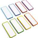 Availey 48 Pieces (3.2 x 1.2) - Colored Border Magnetic Dry Erase Labels - Reusable Strips for Classroom Home Office Garage Refrigerator Blank Writable Erasable Cards Name Tags Students Locker Shelf