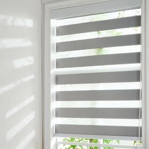 Zebra Roller Shades, Zebra Blinds for Window, Window Blinds for Indoor, Light Control Light Filtering for Day and Night, 31''W X 72''H, Gray