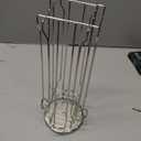 Coffee Support with Rotating Capsule, The Capsule Support of The Coffee Pod Prevents Sliding with The Screen Protective Layer (Silver)