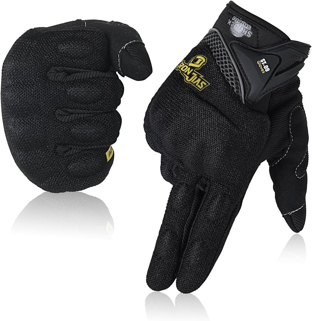 BORLENI Motorcycle Riding Gloves Touch Screen Full Finger Glove Motocross Road Racing Bike Outdoor Sports for Women Men, XXL